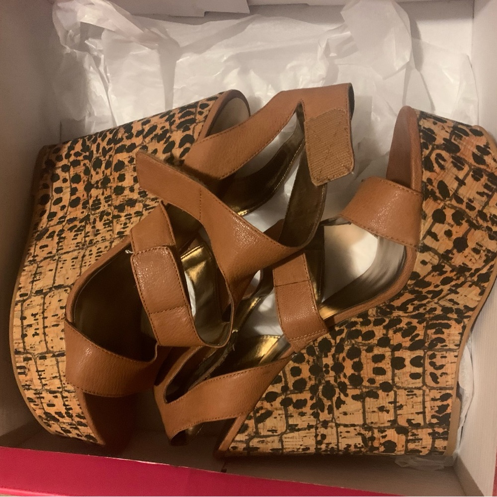 Cheetah Print Wedge Heels